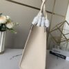 Top-Grade Full-Grain Genuine Leather Louis Vuitton M45493 Cream White OnTheGo Medium Tote Bag