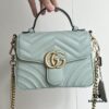 Authentic Shot # GG Marmont Mini Crossbody Bag Model: 583571 Gray-Green Size: 21*15.5*8cm
