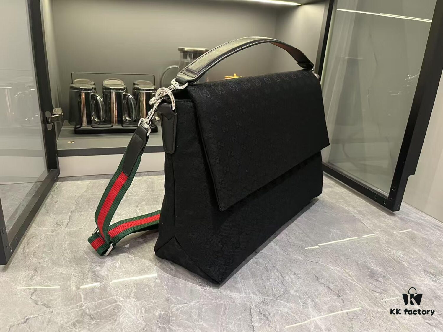 GG 2025 Spring-Summer Collection Men's Crossbody Bag in Beige Original GG Canvas