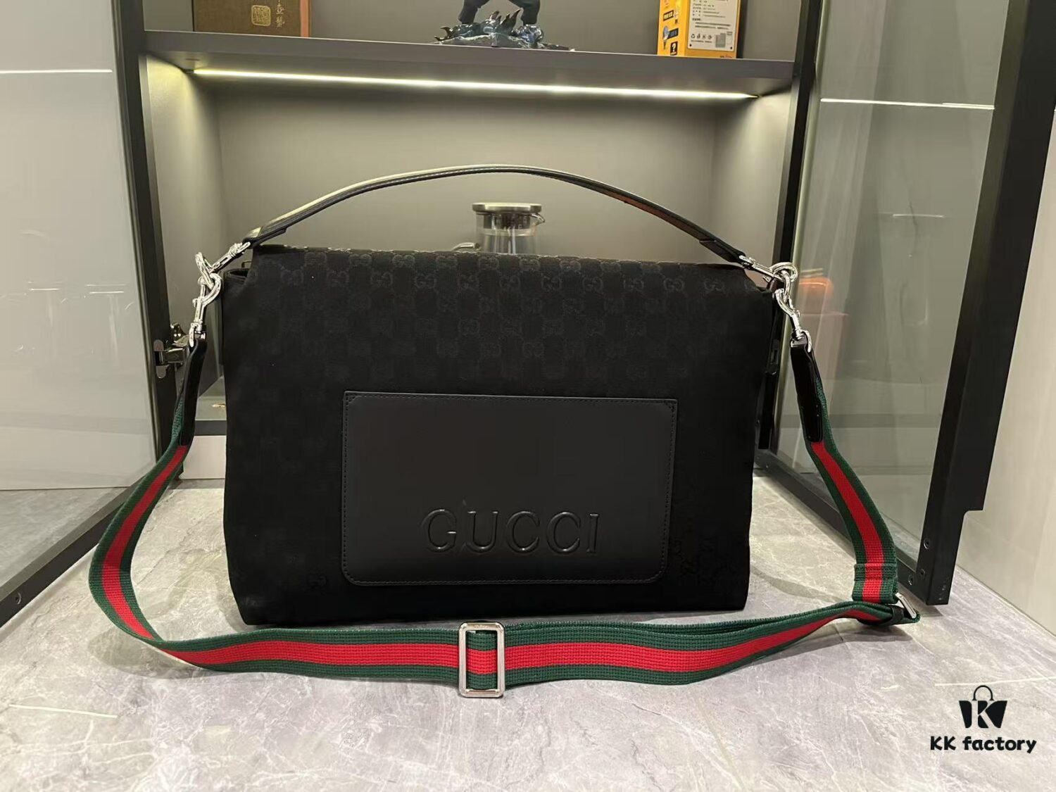 GG 2025 Spring-Summer Collection Men's Crossbody Bag in Beige Original GG Canvas