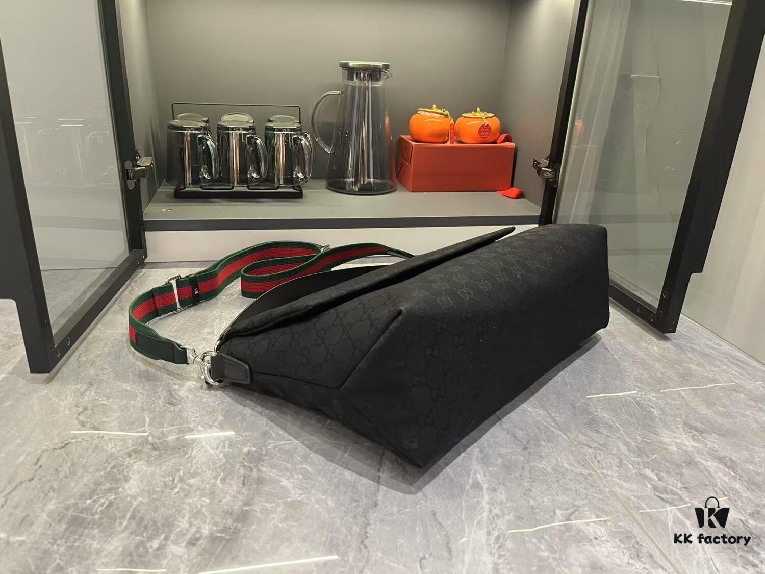 GG 2025 Spring-Summer Collection Men's Crossbody Bag in Beige Original GG Canvas