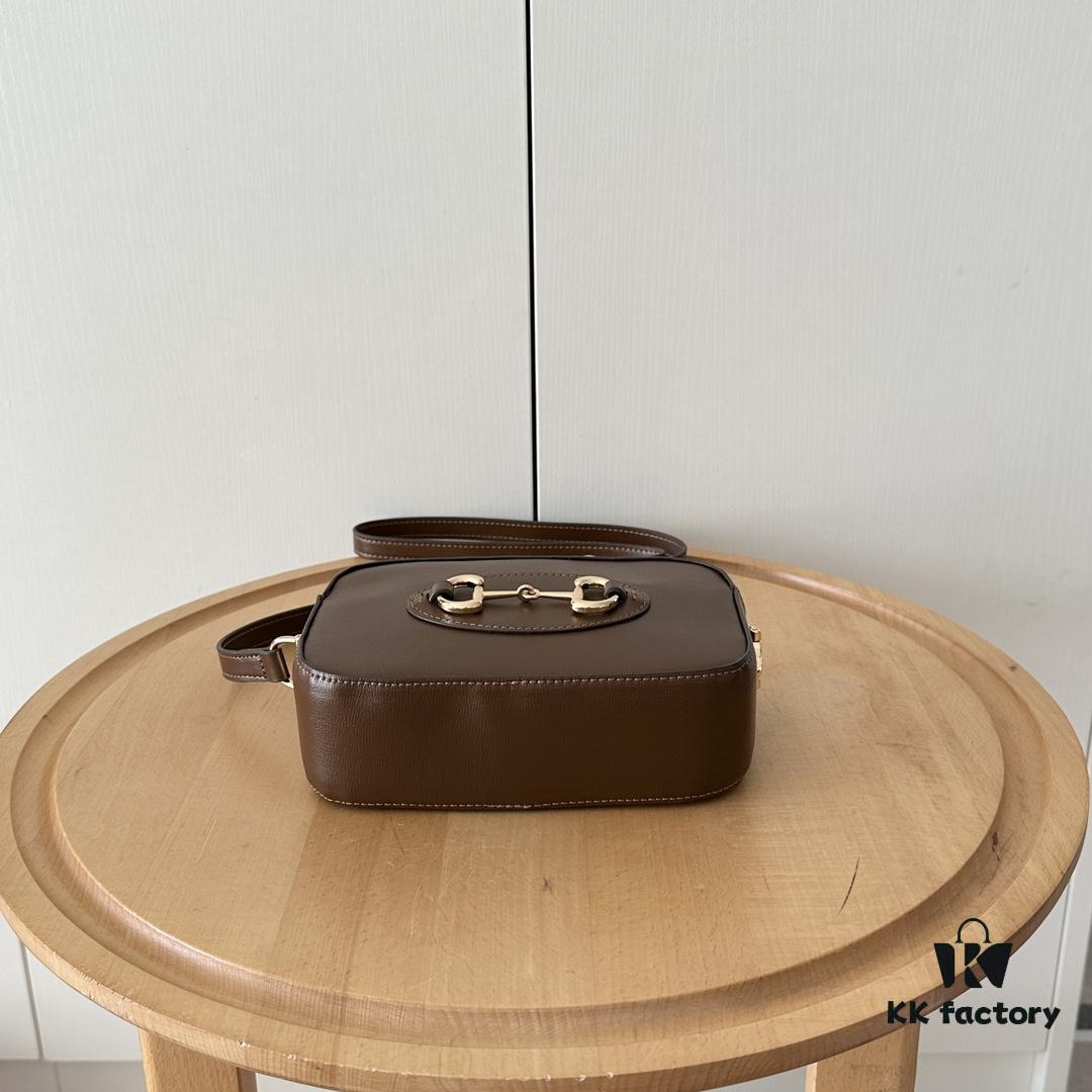 Gucci Horsebit 1955 Camera Bag in Brown Leather