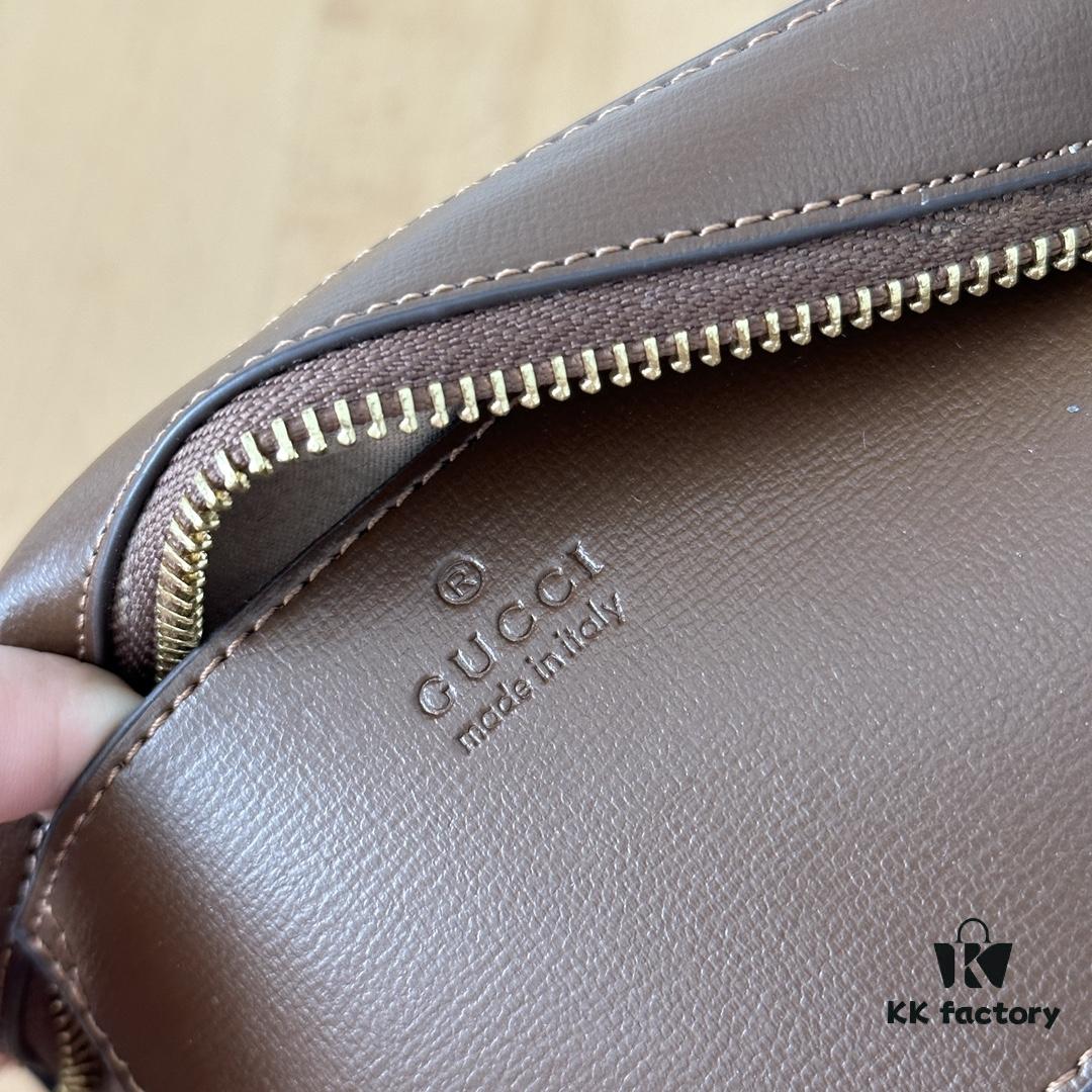 Gucci Horsebit 1955 Camera Bag in Brown Leather