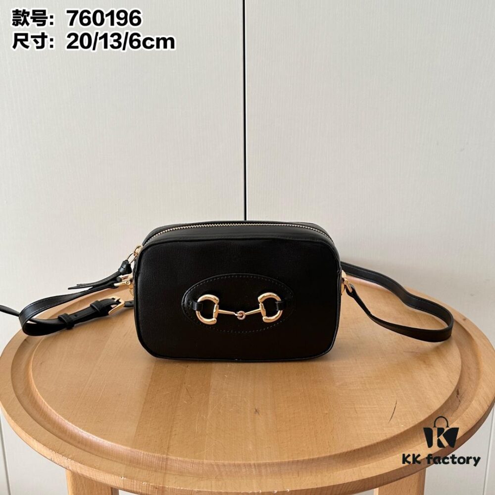 Gucci Horsebit 1955 Camera Bag in Black Full Leather