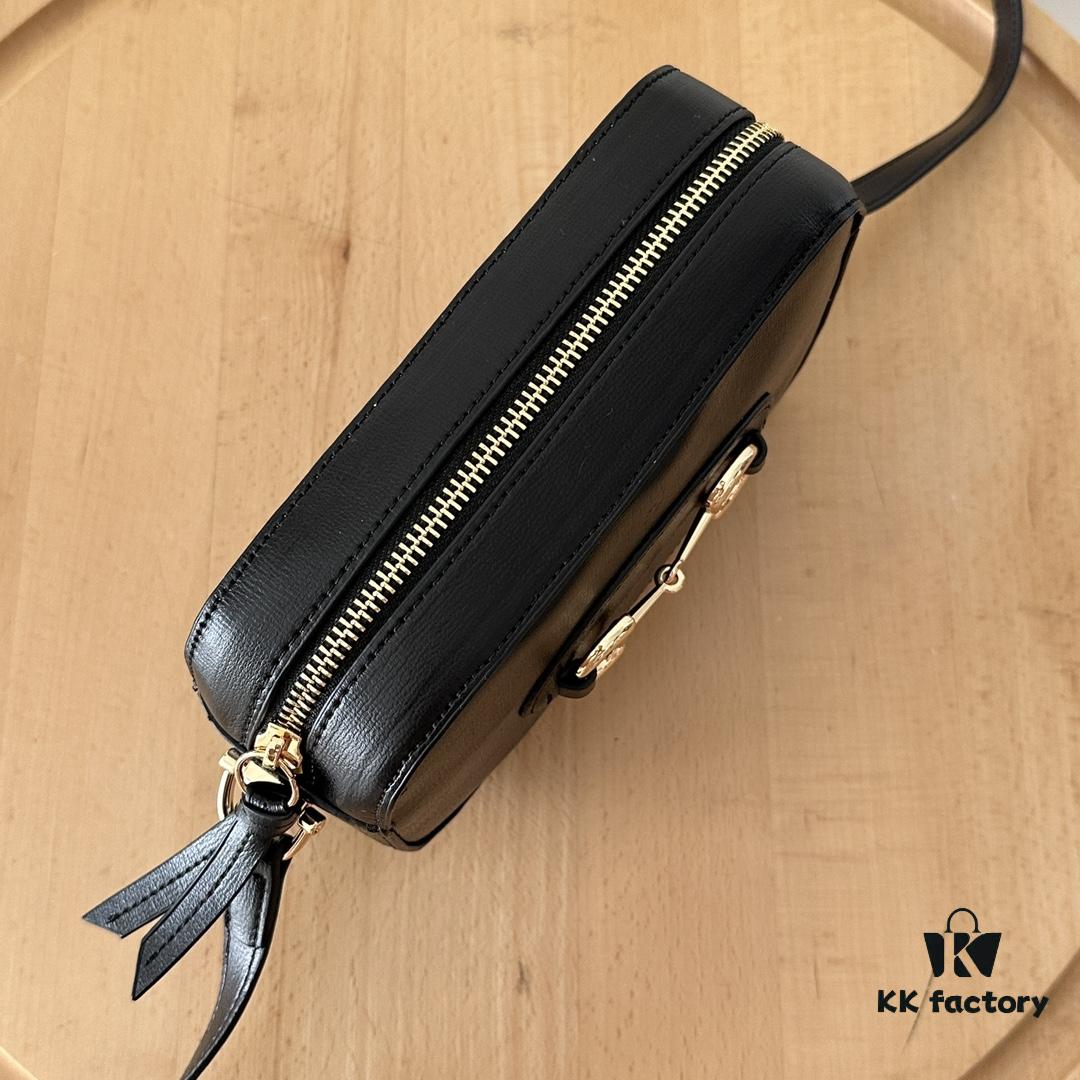 Gucci Horsebit 1955 Camera Bag in Black Full Leather