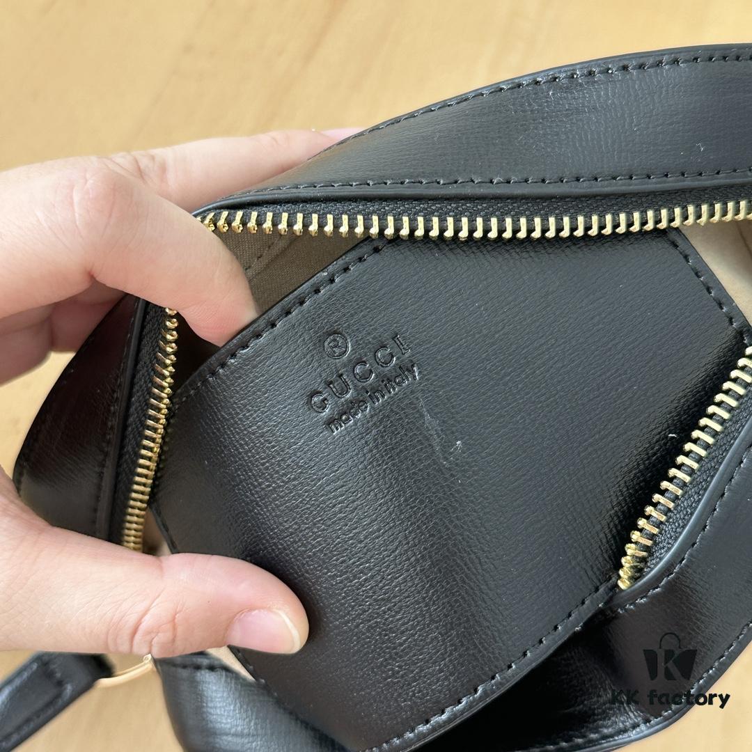 Gucci Horsebit 1955 Camera Bag in Black Full Leather