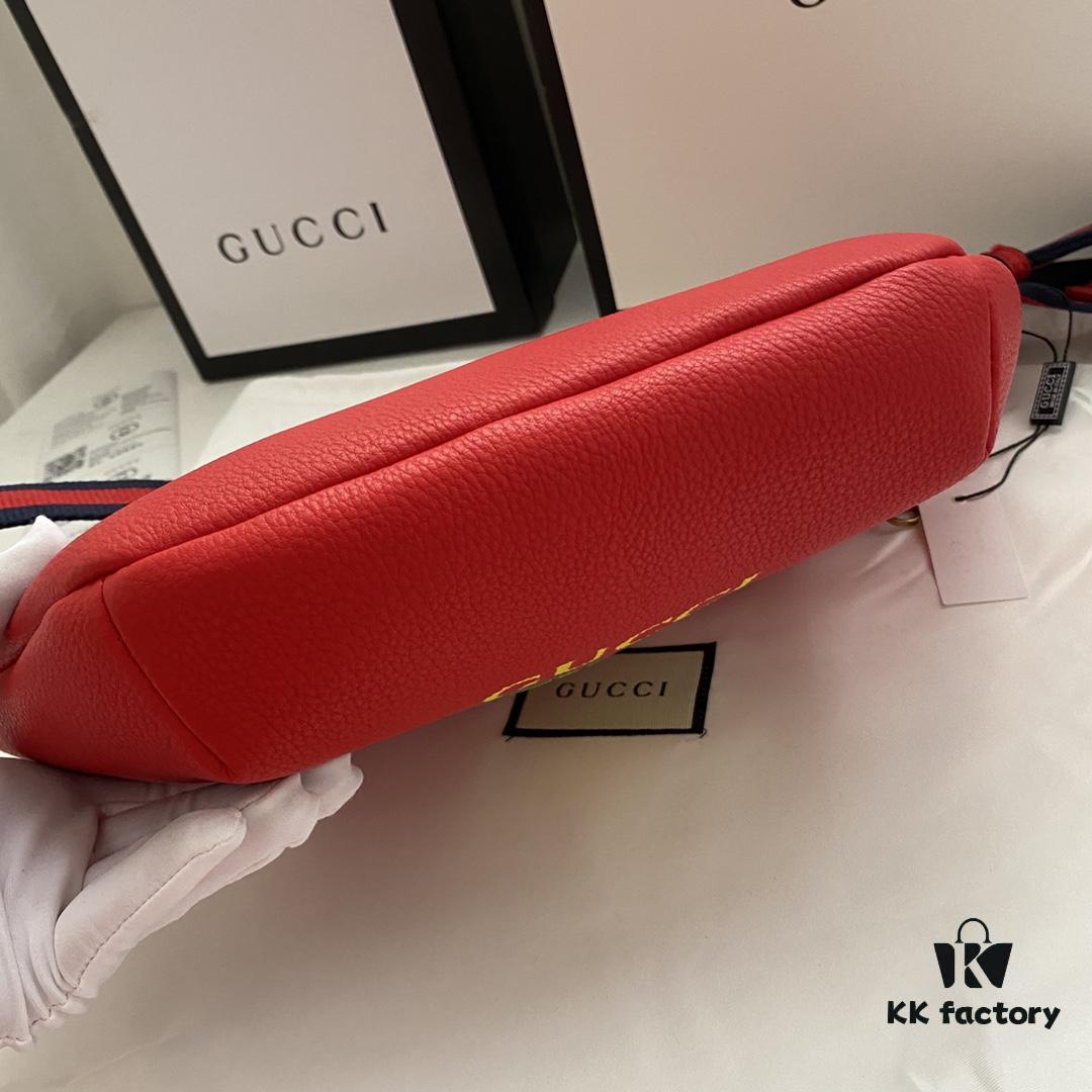 Gucci Cruise 18 x Coco Capitan Collaborative Series Belt Bag Model 493869 Size 28*18*8cm Soft Leather With Handwritten Graffiti Motif