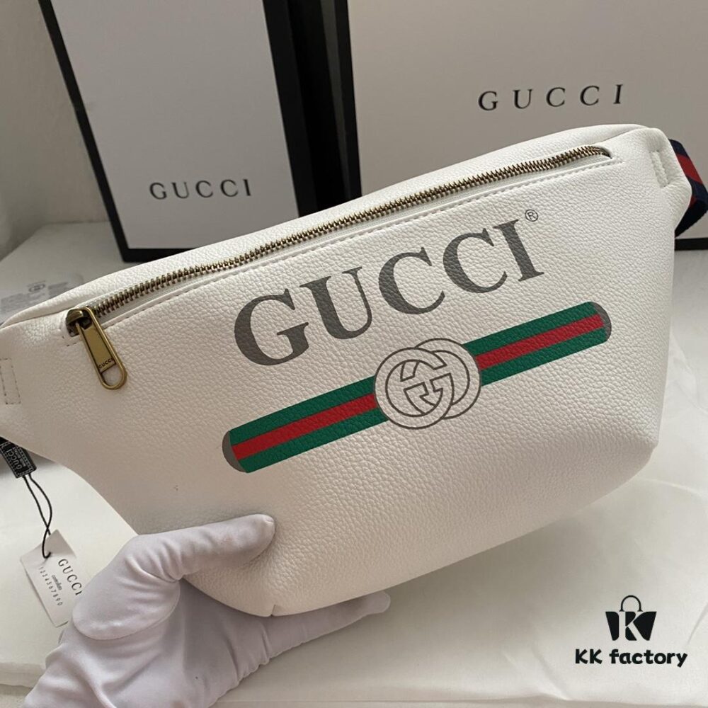 Gucci Cruise 18 x Coco Capitan Collaborative Series Belt Bag Model 493869 Size 28*18*8cm Soft Leather With Handwritten Graffiti Motif