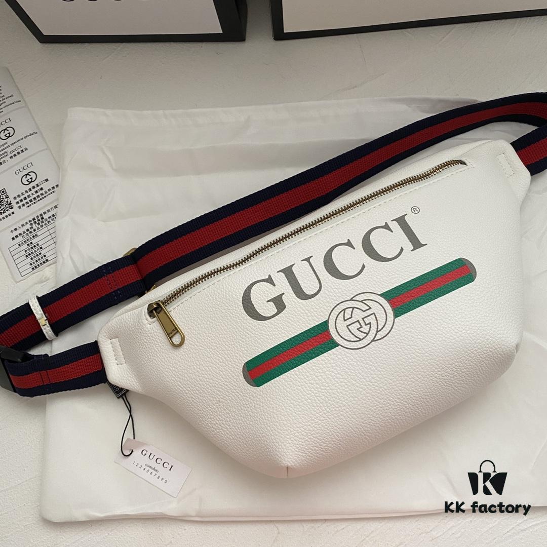 Gucci Cruise 18 x Coco Capitan Collaborative Series Belt Bag Model 493869 Size 28*18*8cm Soft Leather With Handwritten Graffiti Motif