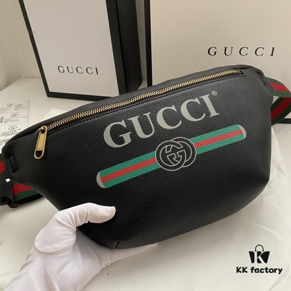 Gucci Cruise 18 x Coco Capitan Collaboration Belt Bag Model 493869 Size 28*18*8cm Soft Leather With Handwritten Graffiti Design