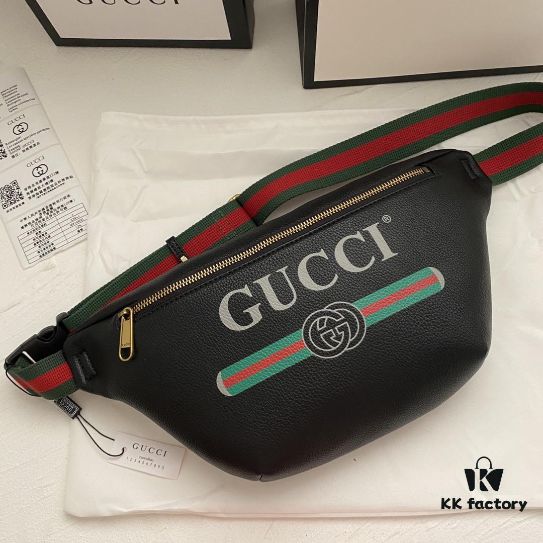 Gucci Cruise 18 x Coco Capitan Collaboration Belt Bag Model 493869 Size 28*18*8cm Soft Leather With Handwritten Graffiti Design