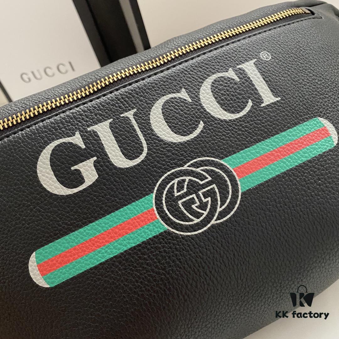 Gucci Cruise 18 x Coco Capitan Collaboration Belt Bag Model 493869 Size 28*18*8cm Soft Leather With Handwritten Graffiti Design