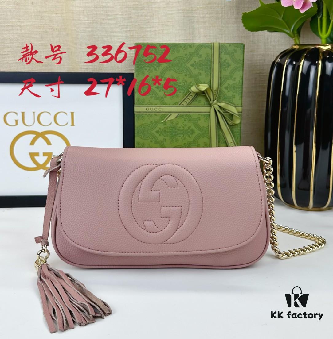 Gucci GG Marmont Bag in Full Leather Light Brown - Irresistibly Charming and Elegant Design