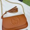 Gucci GG Marmont Bag in Full Leather Deep Brown - Irresistibly Charming and Must-Have