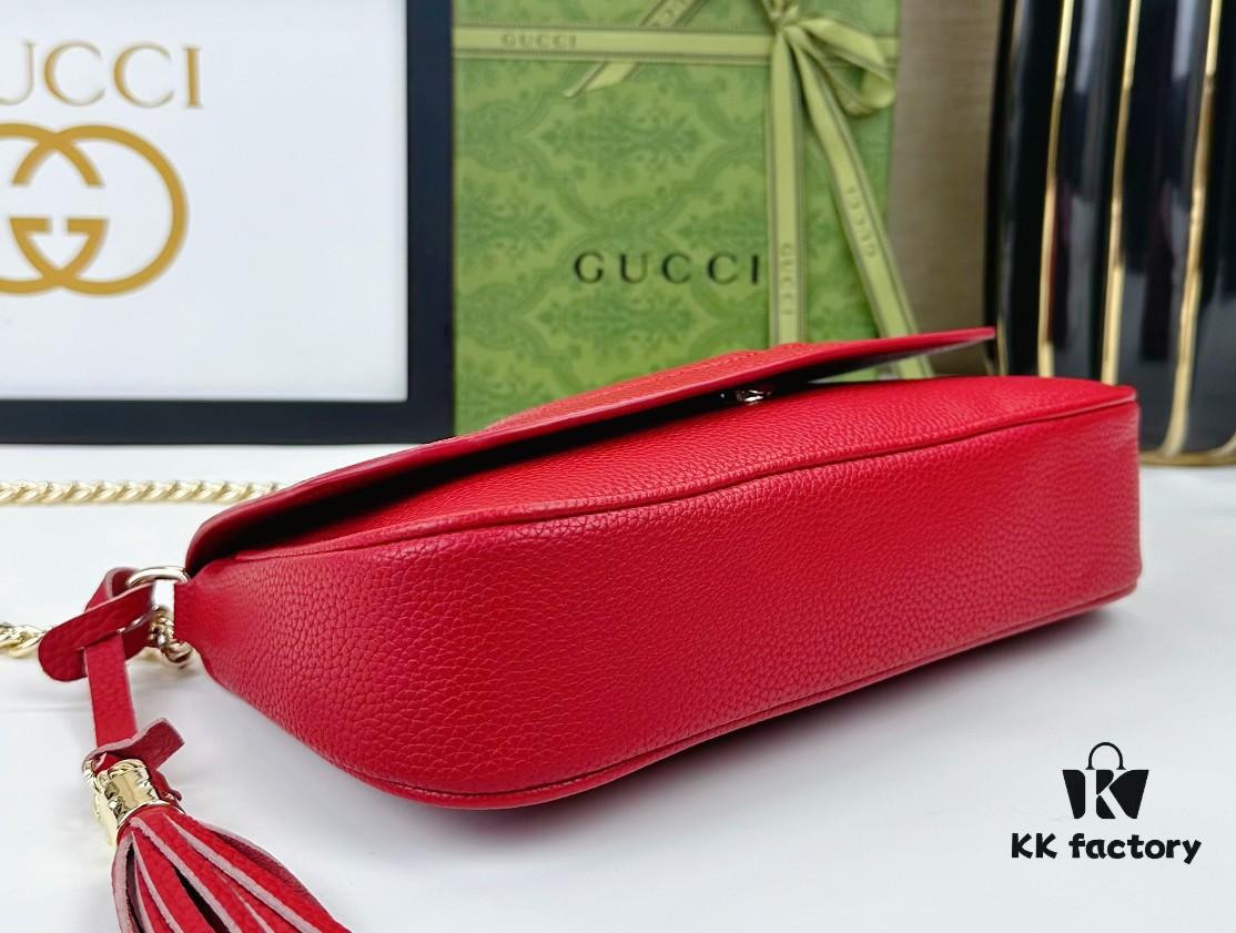 Gucci GG Marmont Bag in Full Leather Red - Irresistible Elegance and Timeless Design