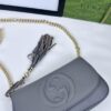 Gucci GG Marmont Bag in Full Leather Dark Gray - Addictively Charming and Must-Have