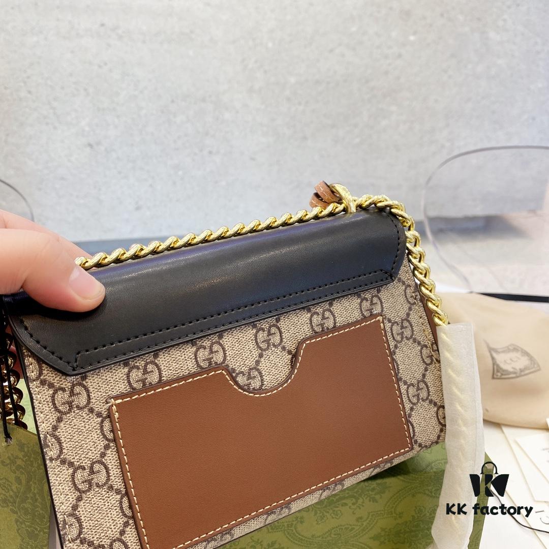 Gucci Square Lock Chain Bag, Gucci Padlock Hybrid Leather Chain Handbag