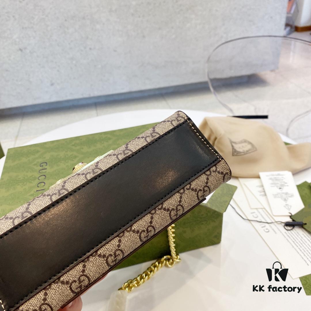 Gucci Square Lock Chain Bag, Gucci Padlock Hybrid Leather Chain Handbag