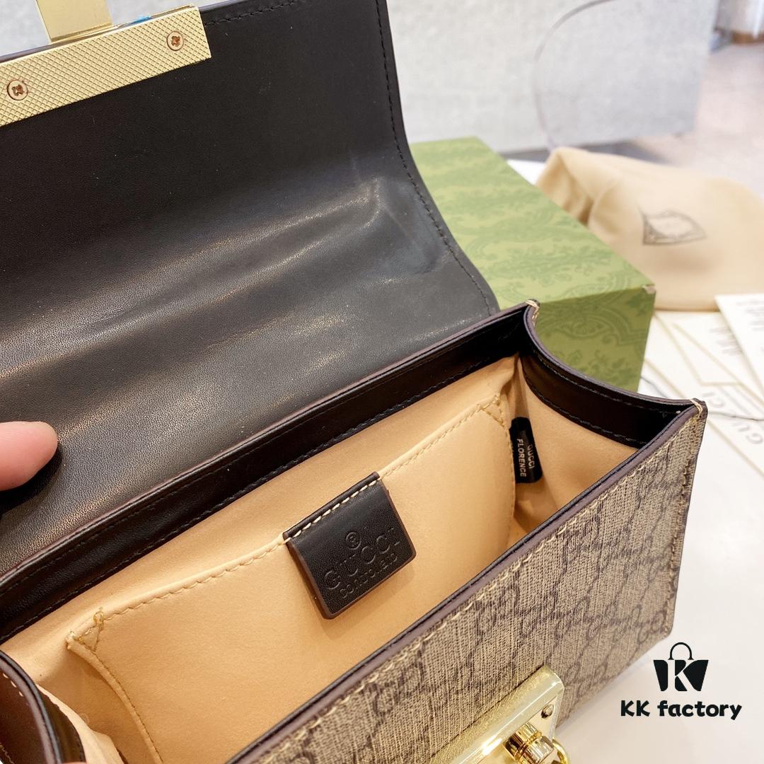 Gucci Square Lock Chain Bag, Gucci Padlock Hybrid Leather Chain Handbag