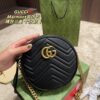 Gucci Marmont Matelassé Small Round Bag Size 18.18