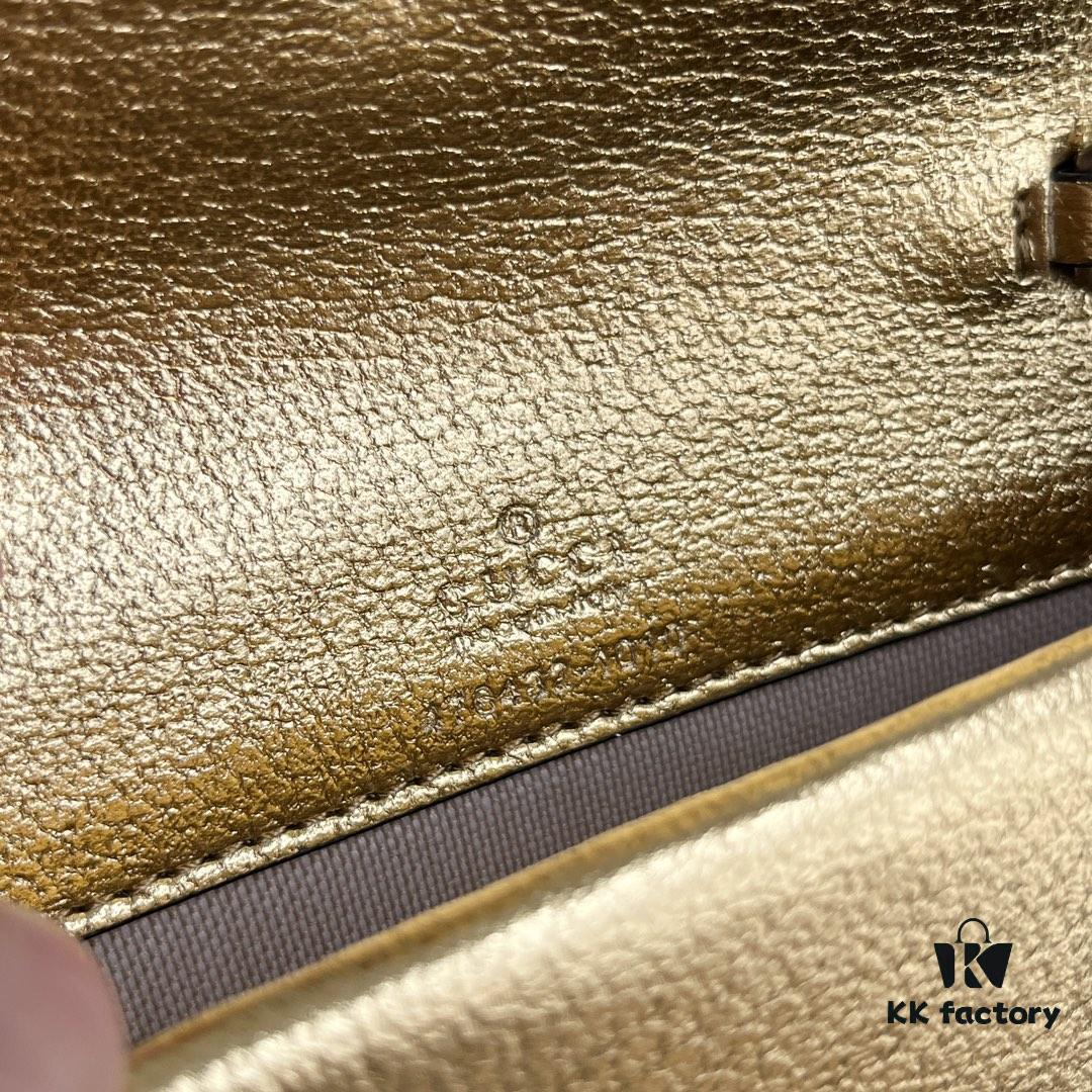 Gucci Dionysus Mini 16.5 Leather Bag - Model 476432 Gold Trim, Size 16.5x10x4.5cm