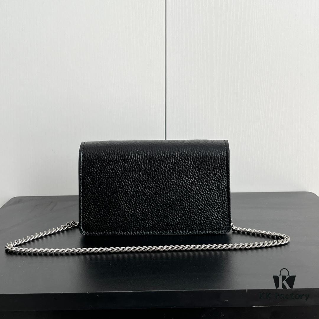 Authentic Gucci Dionysus Mini 16.5 Leather Bag Model 476432 Black - Box Included