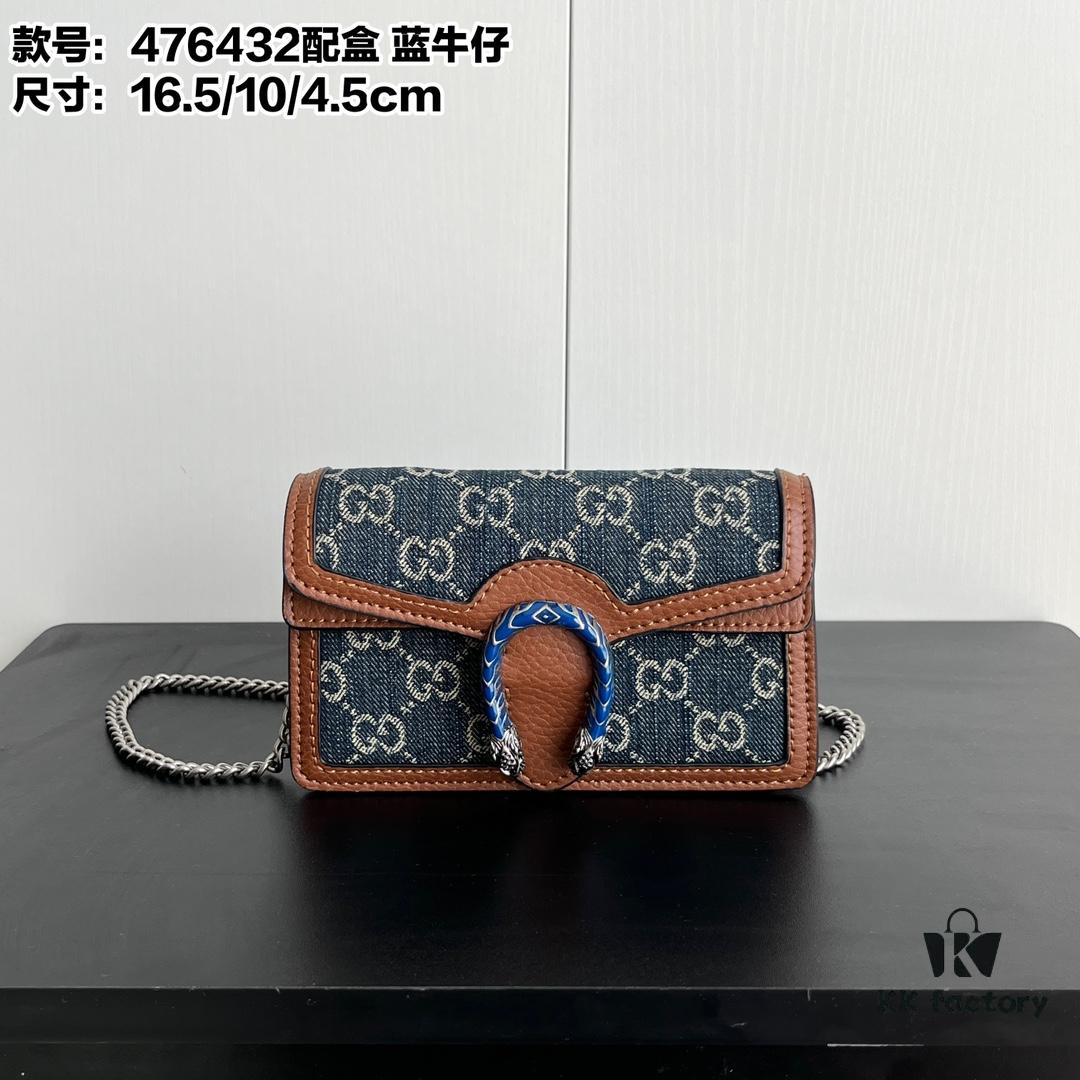 Gucci Dionysus Mini 16.5 Blue Denim Real Photo # with Box