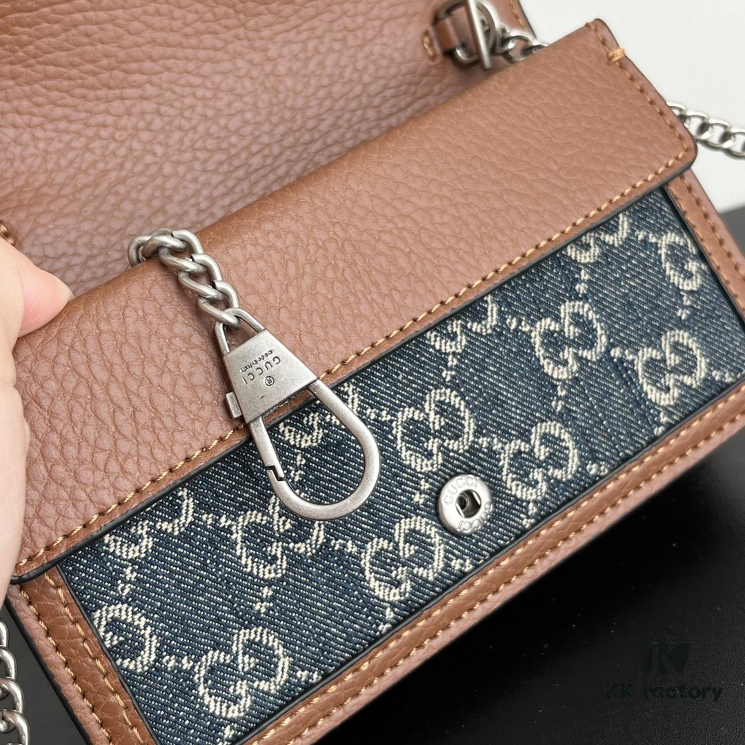 Gucci Dionysus Mini 16.5 Blue Denim Real Photo # with Box