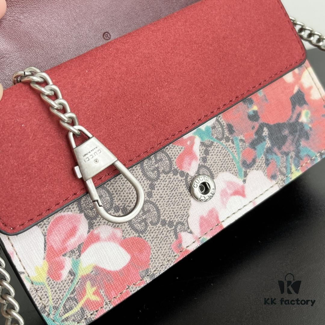 Gucci Dionysus Mini 16.5 - Classic Entry-Level Handbag in Crimson Red Floral Design