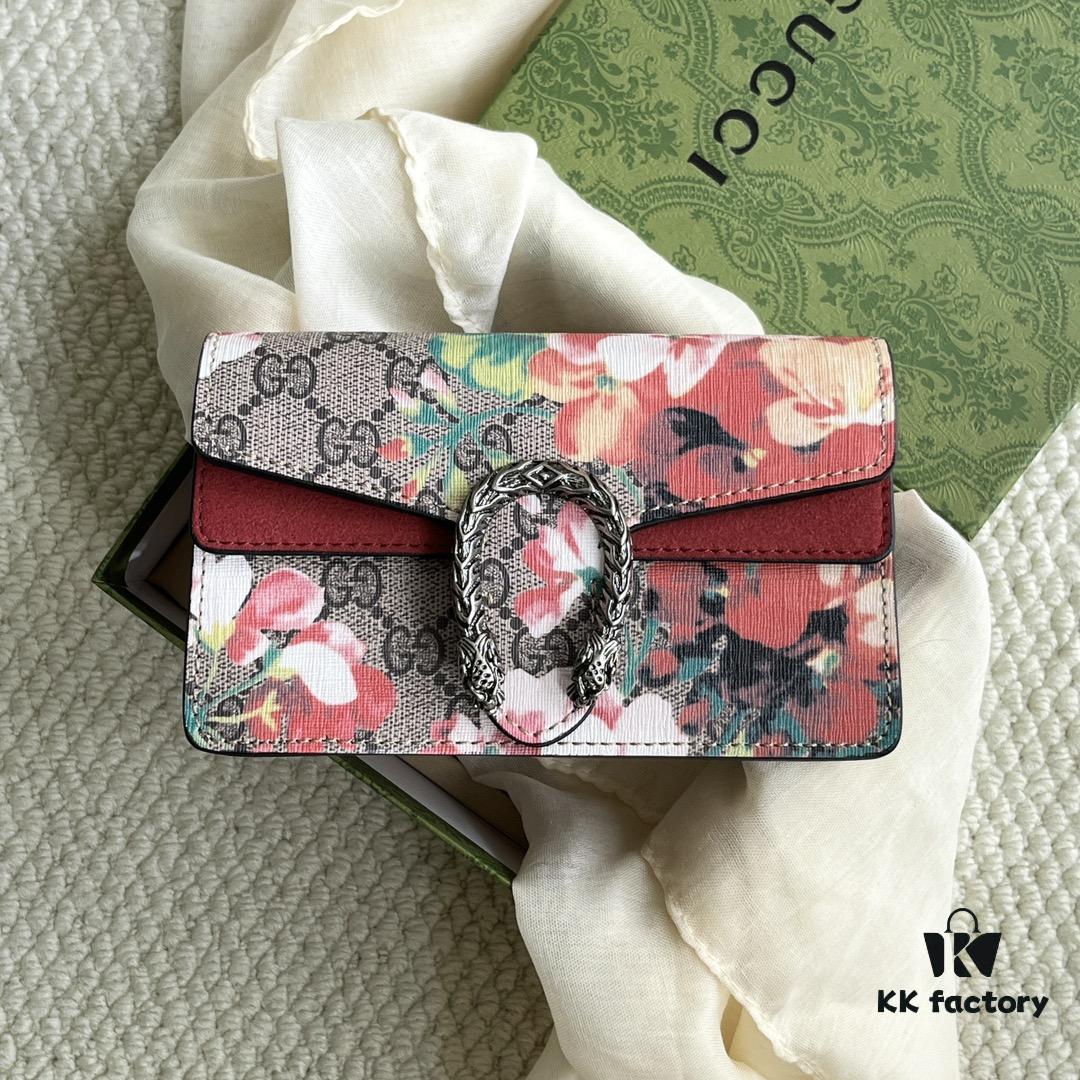 Gucci Dionysus Mini 16.5 - Classic Entry-Level Handbag in Crimson Red Floral Design