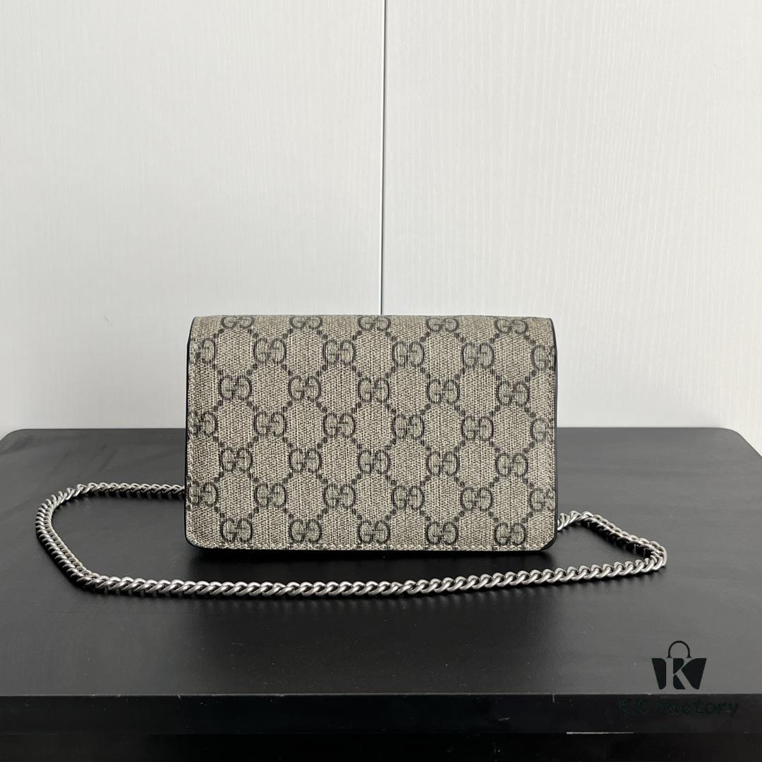 Gucci Dionysus Mini 16.5 Real Photo with Box - Khaki Model 476432 16.5x10x4.5cm