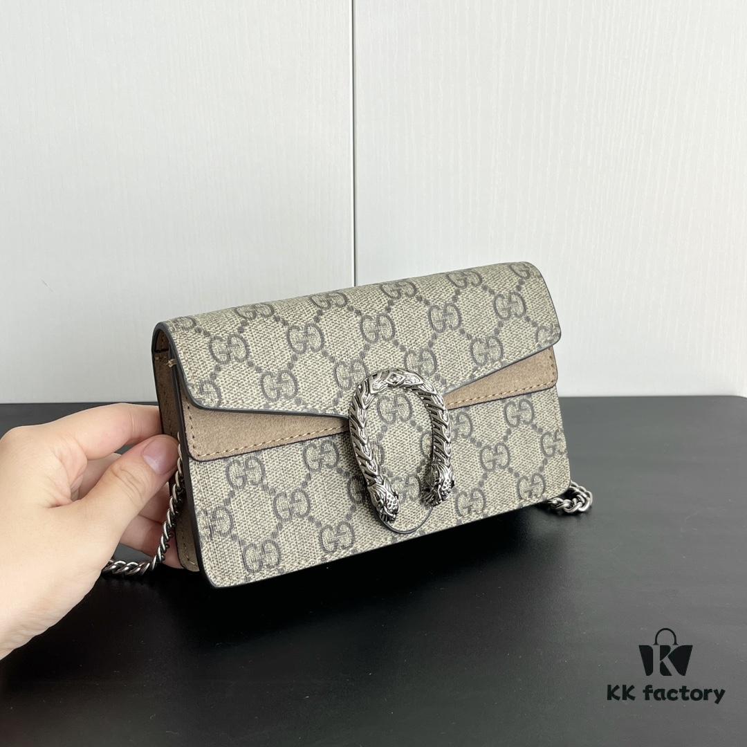 Gucci Dionysus Mini 16.5 Real Photo with Box - Khaki Model 476432 16.5x10x4.5cm
