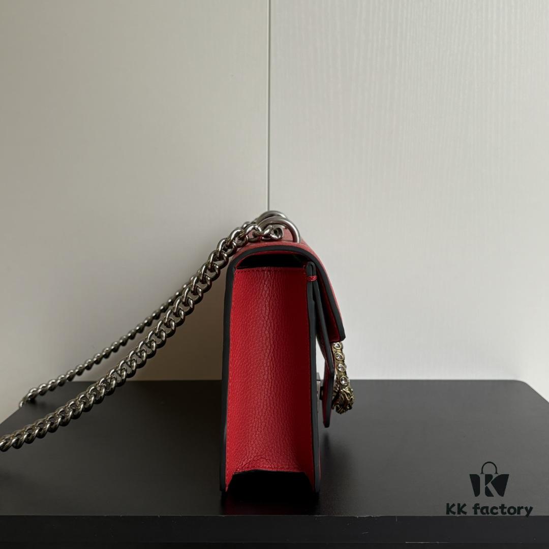 Gucci Dionysus Diamond Buckle Bag - Upgraded Version in Red Leather