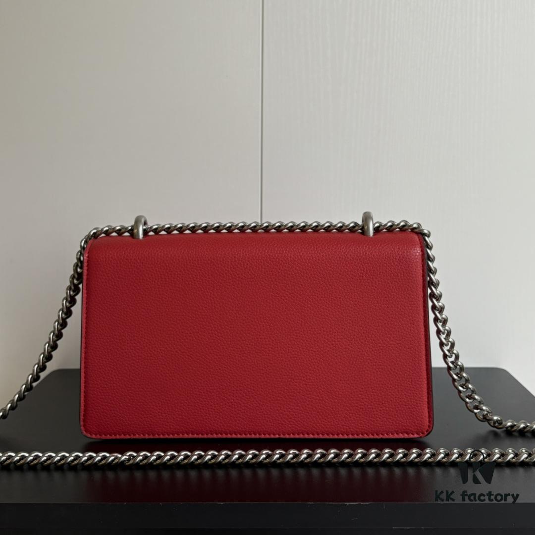 Gucci Dionysus Diamond Buckle Bag - Upgraded Version in Red Leather