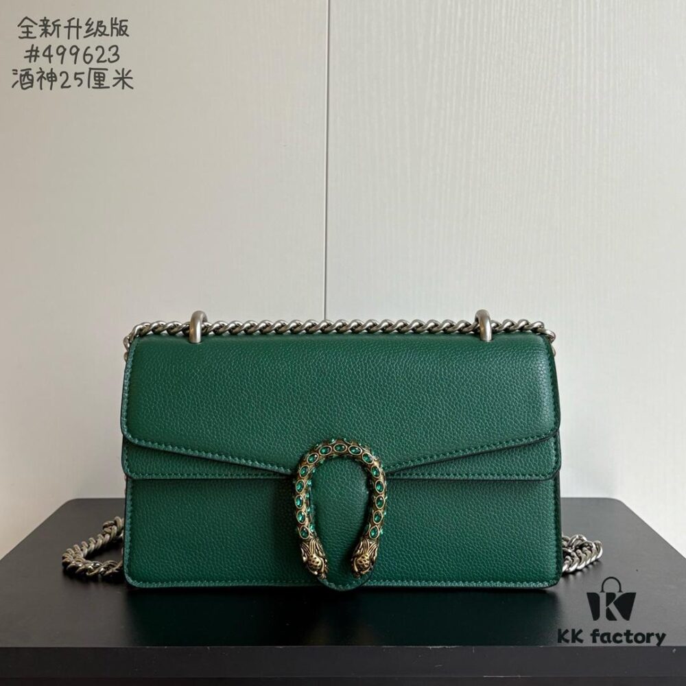 Gucci Dionysus Green Leather Bag Model 499623 Real Photo