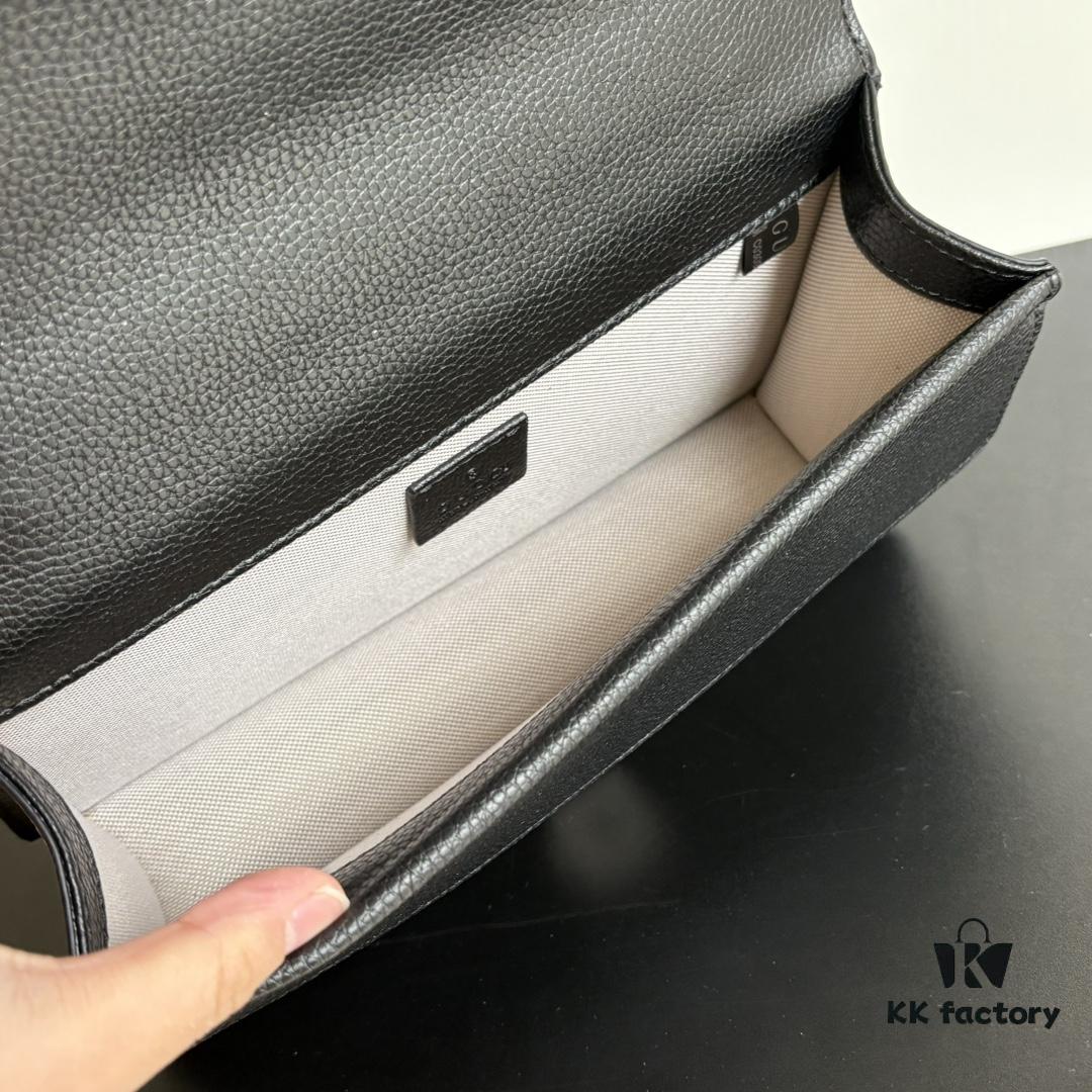 Gucci Dionysus Tiger Head Diamond Buckle Bag - Upgraded Version 499623 Black Leather