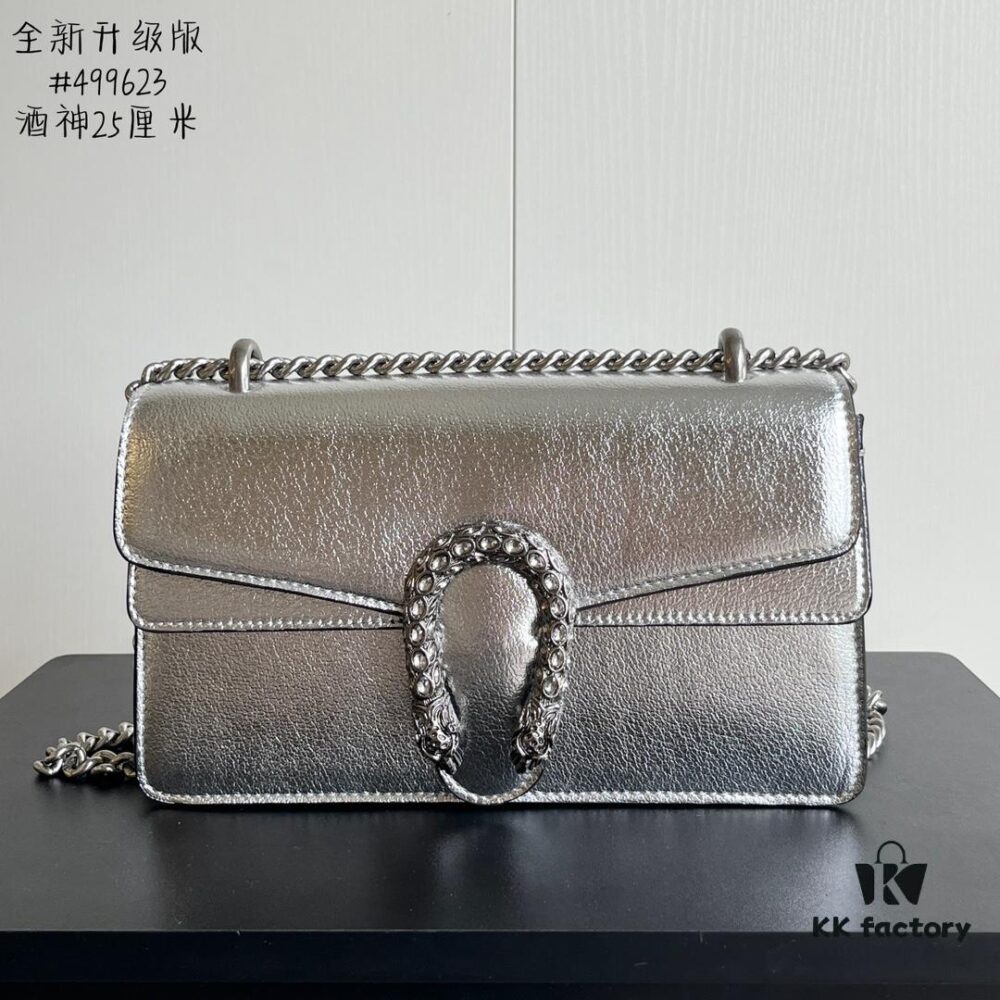 Gucci Dionysus Diamond Buckle Bag Silver 499623