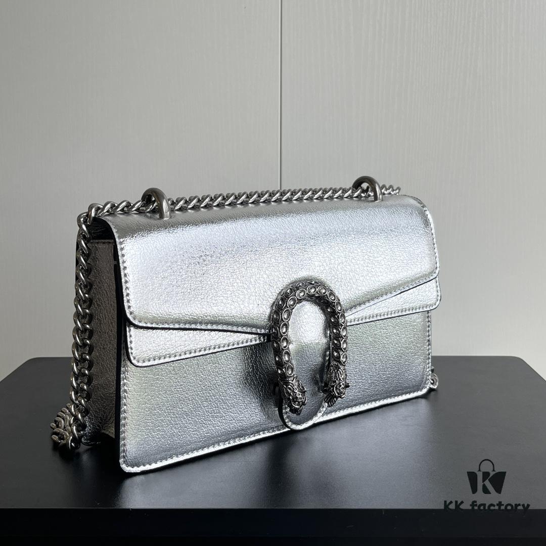 Gucci Dionysus Diamond Buckle Bag Silver 499623