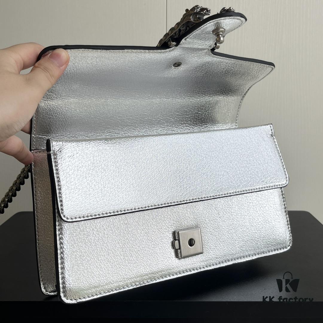 Gucci Dionysus Diamond Buckle Bag Silver 499623