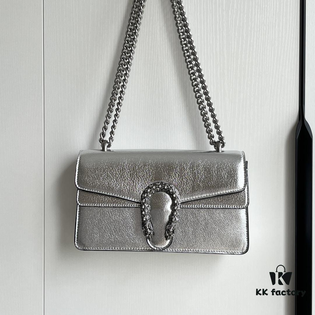 Gucci Dionysus Diamond Buckle Bag Silver 499623
