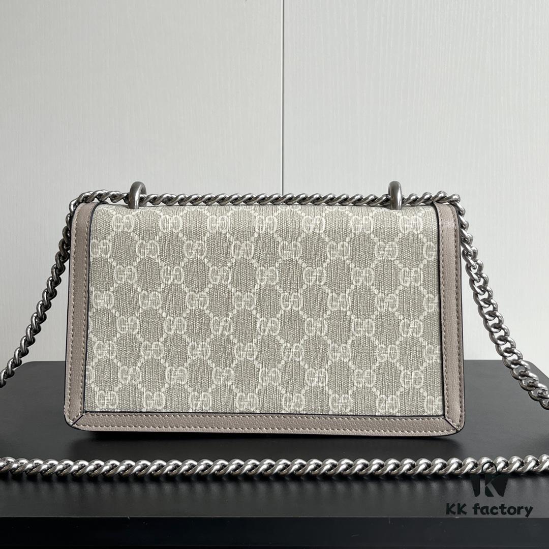 Gucci Dionysus Diamond Buckle Bag - Oatmeal Model 499623, Size 25x14x8cm