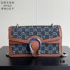 Upgraded Version Genuine GUCCI Dionysus Blue Denim Bag with Tiger Head Diamond Clasp
