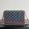Upgraded Version Genuine GUCCI Dionysus Blue Denim Bag with Tiger Head Diamond Clasp