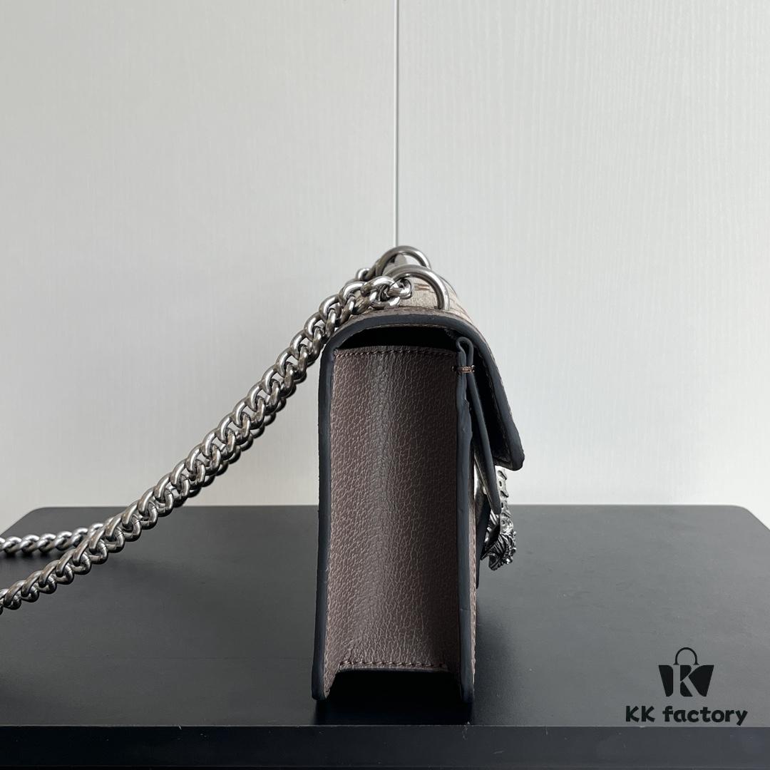 Gucci Dionysus Diamond Buckle Bag in Apricot Canvas - Upgraded Version