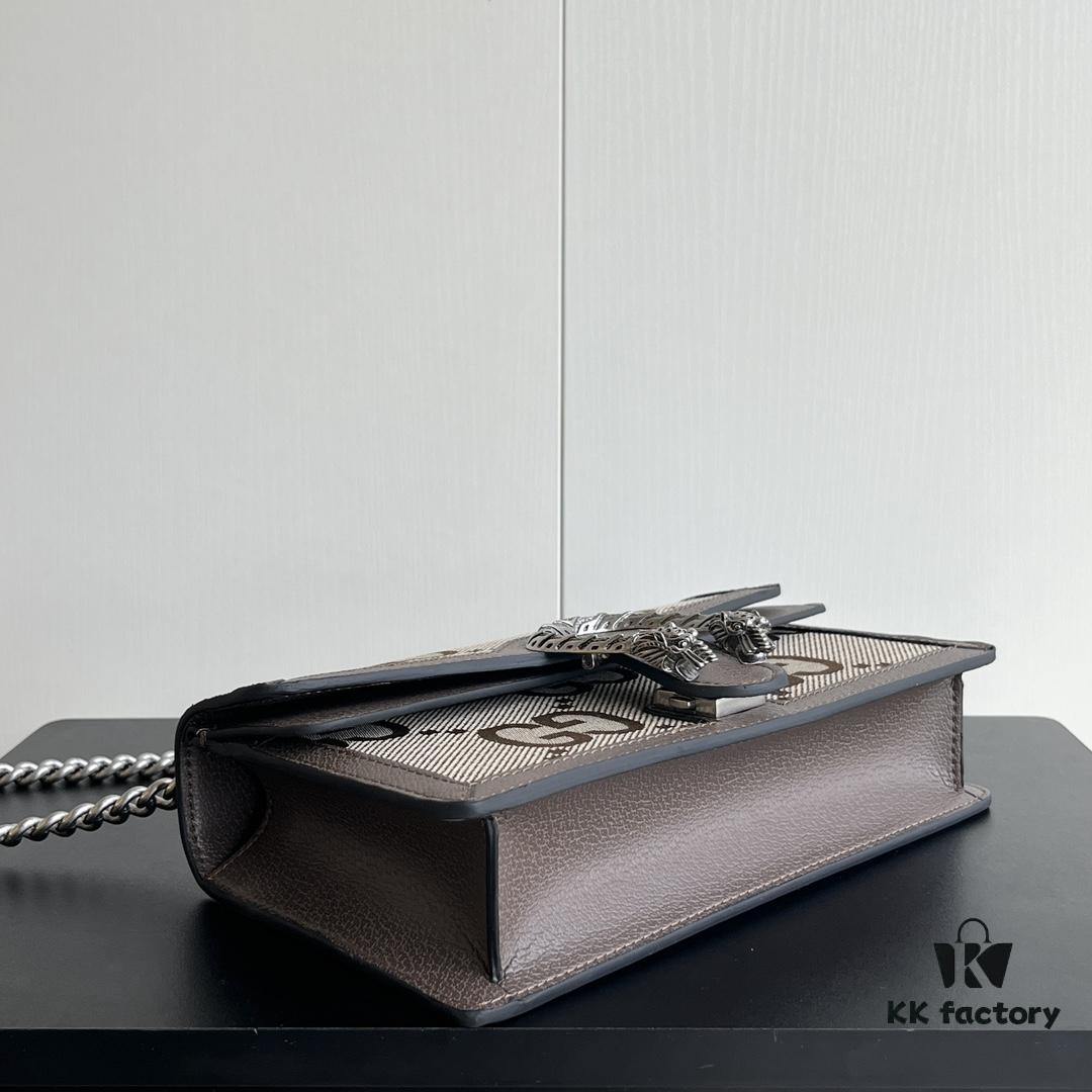 Gucci Dionysus Diamond Buckle Bag in Apricot Canvas - Upgraded Version