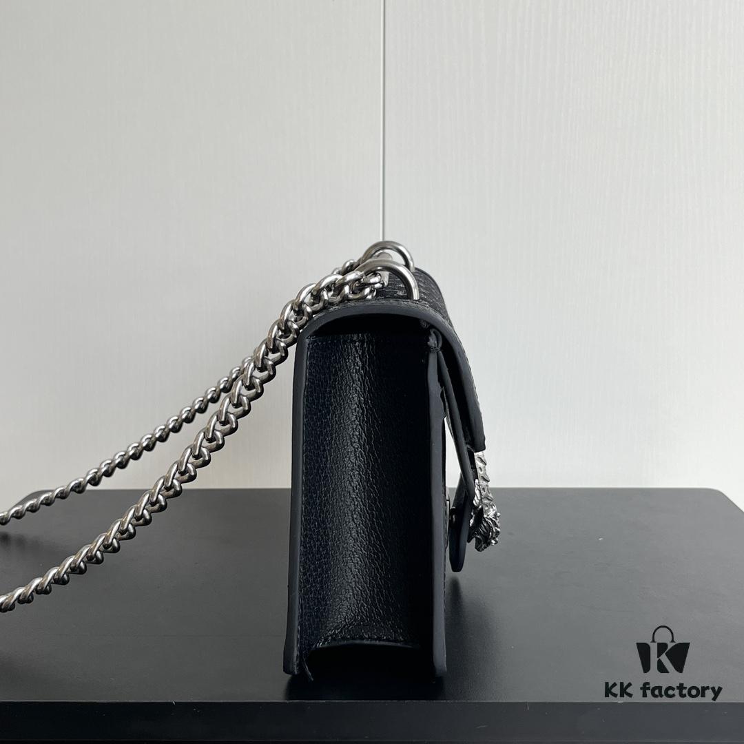 Upgraded Genuine Gucci Dionysus Horsehead Diamond Buckle Bag - Black Denim Model 499623