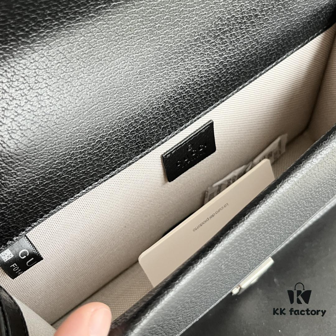 Upgraded Genuine Gucci Dionysus Horsehead Diamond Buckle Bag - Black Denim Model 499623