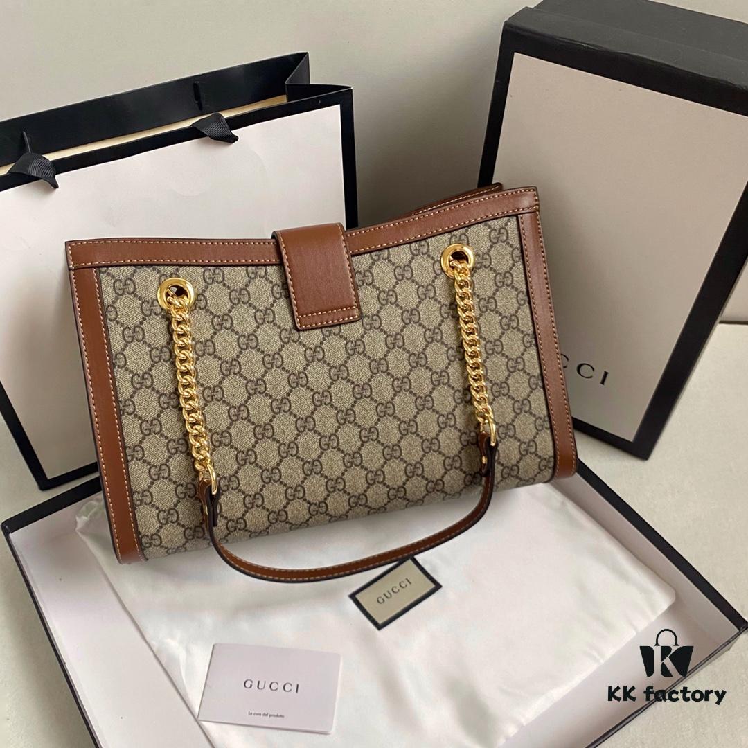 Upgraded Genuine Gucci Padlock Series Lock Clasp Double Shoulder Strap Backpack - Model No. 479197 Large Size 35x23x14cm