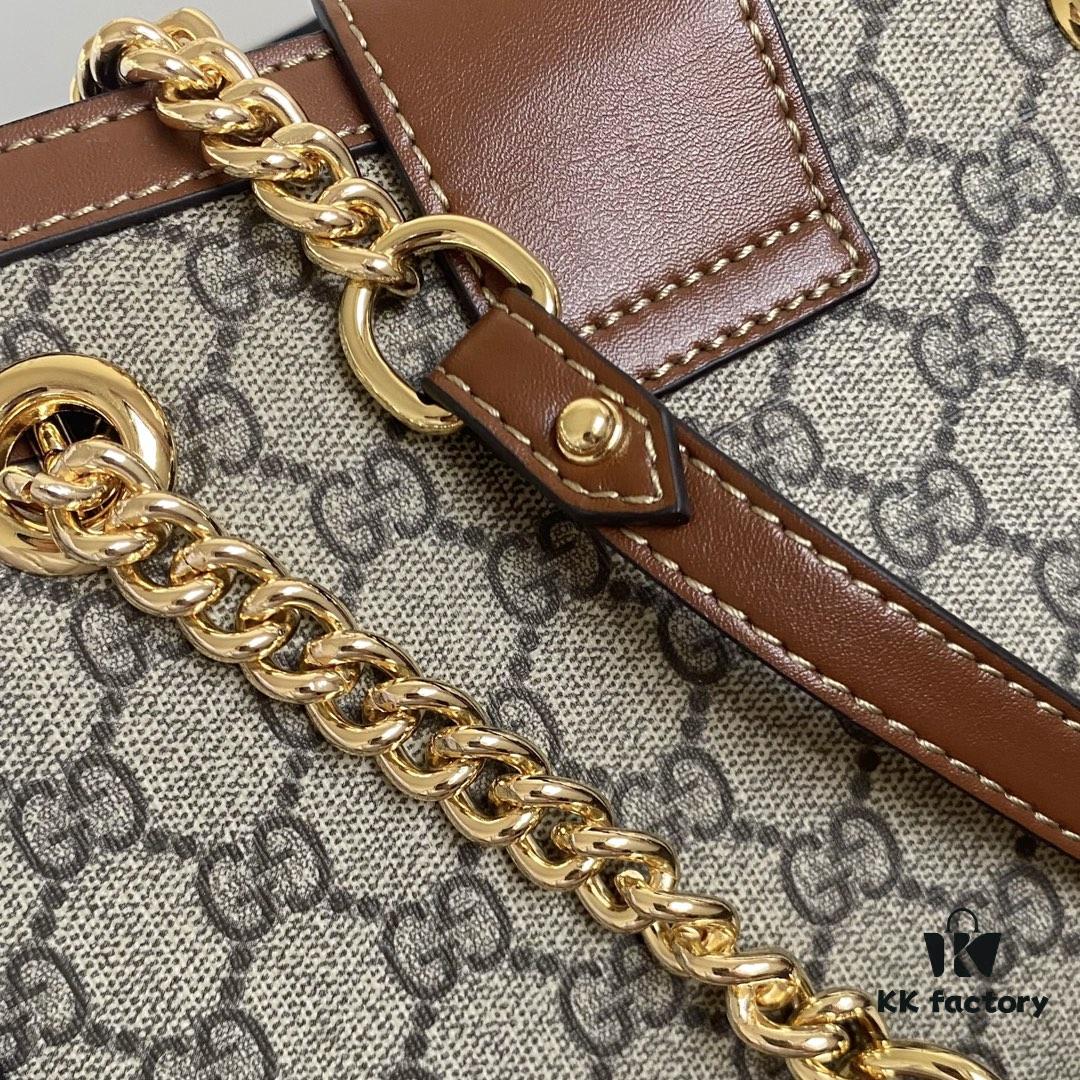 Upgraded Genuine Gucci Padlock Series Lock Clasp Double Shoulder Strap Backpack - Model No. 479197 Large Size 35x23x14cm