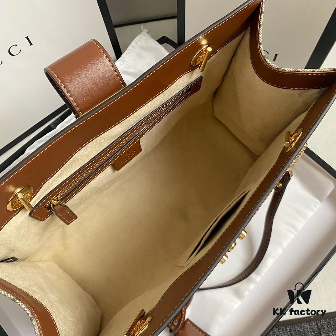 Upgraded Genuine Gucci Padlock Series Lock Clasp Double Shoulder Strap Backpack - Model No. 479197 Large Size 35x23x14cm